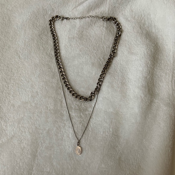 Jewelry - Miraculous Medal Double Chain 925 Silver Necklace